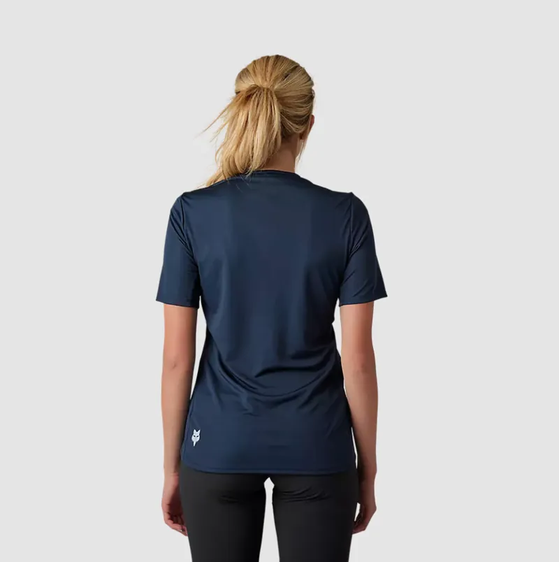 Fox Racing Women's Ranger Moth Short Sleeve Jersey in Midnight-1